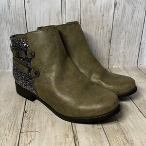 Mia Girls Stormi Glitter Ankle Booties Boots size 5